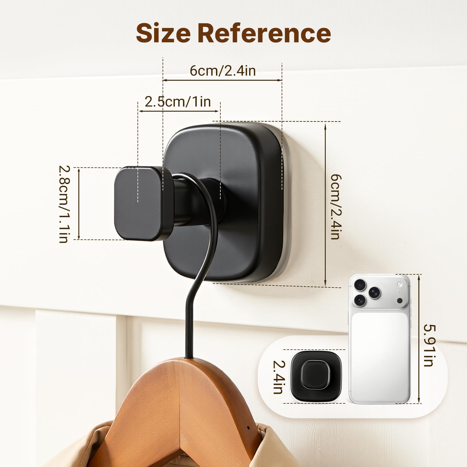 Zrpot bathroom hooks easy-3-step-install on smooth surfaces