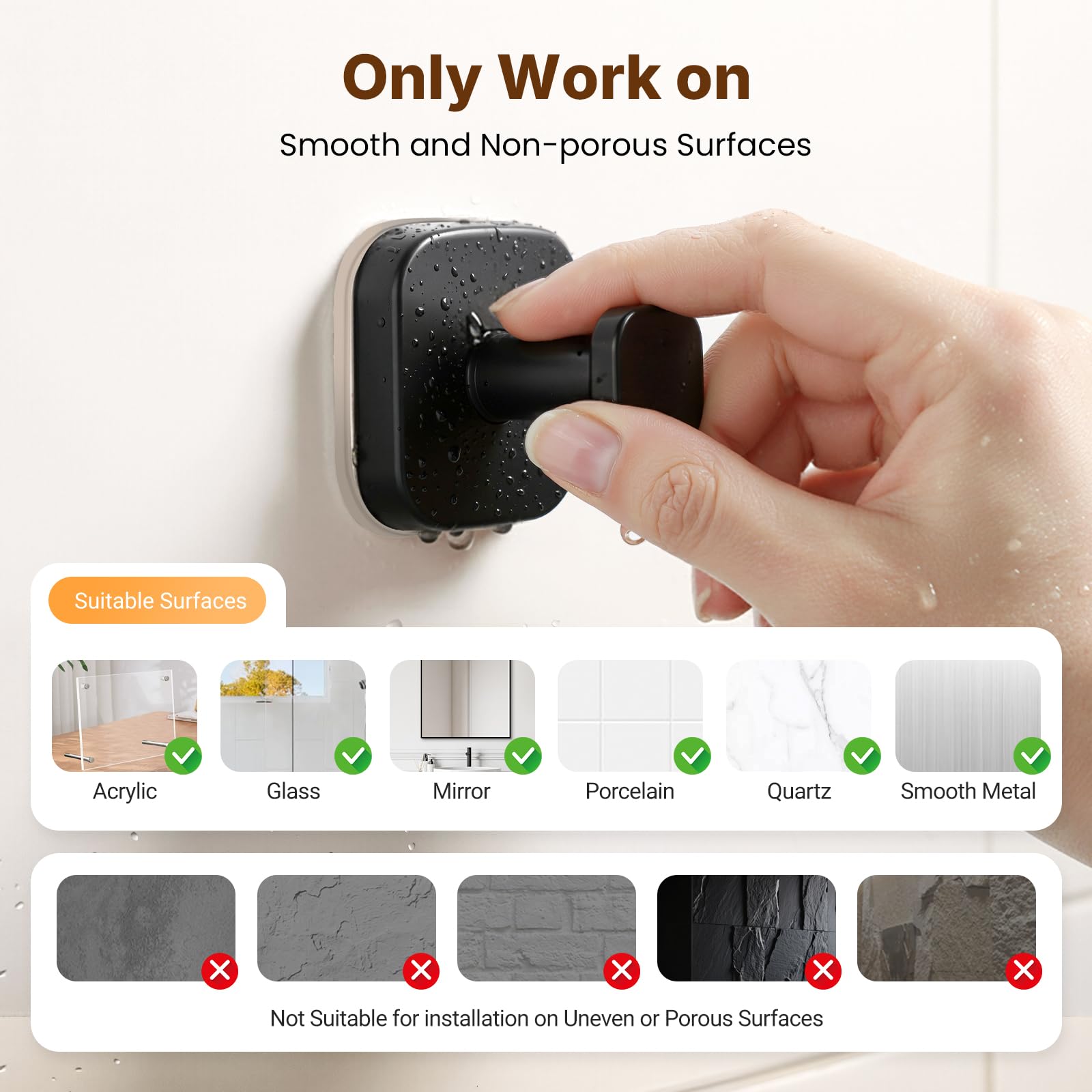 Zrpot bathroom hooks hold up to 15 lbs for towels or robes