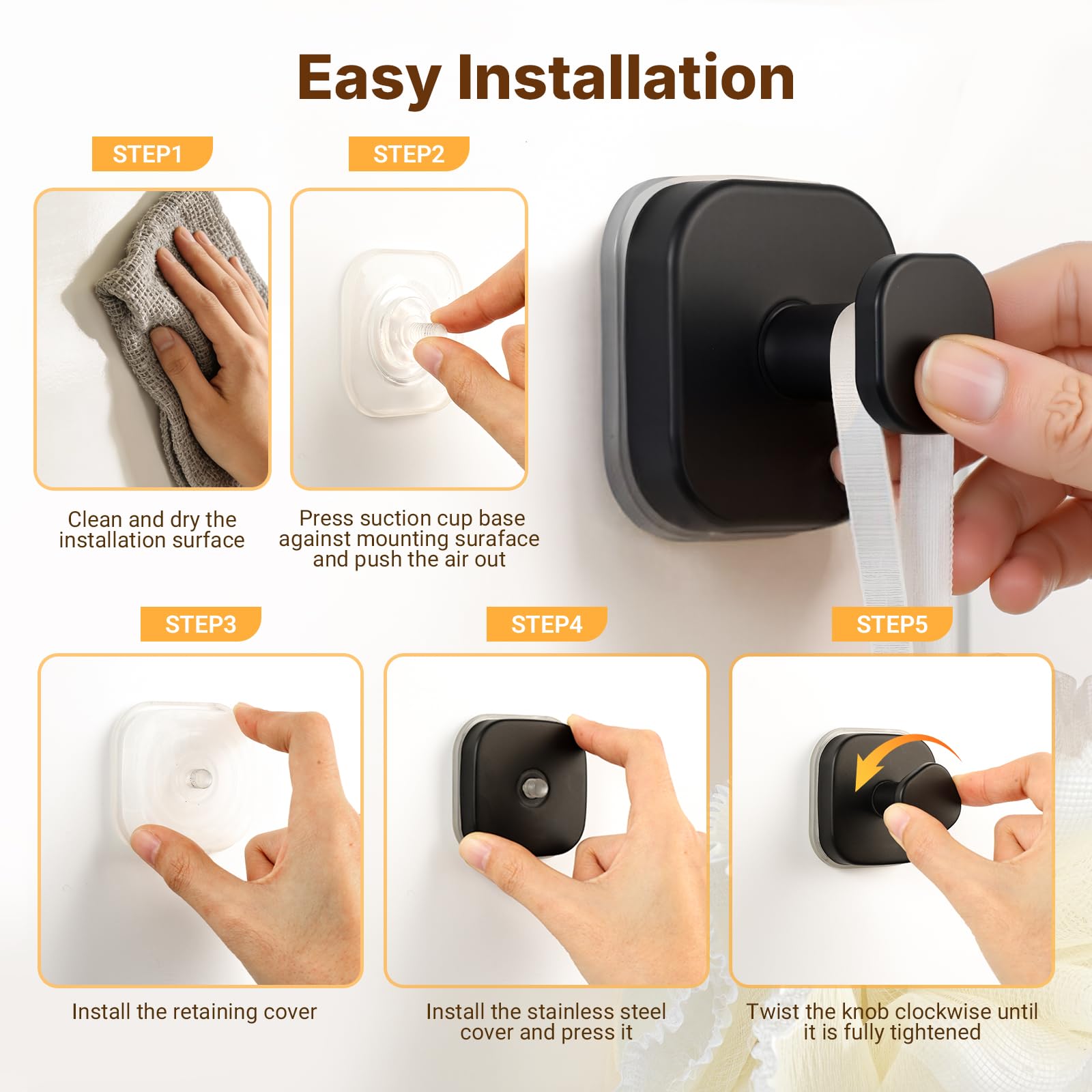 Zrpot bathroom hooks waterproof and rustproof for daily shower use