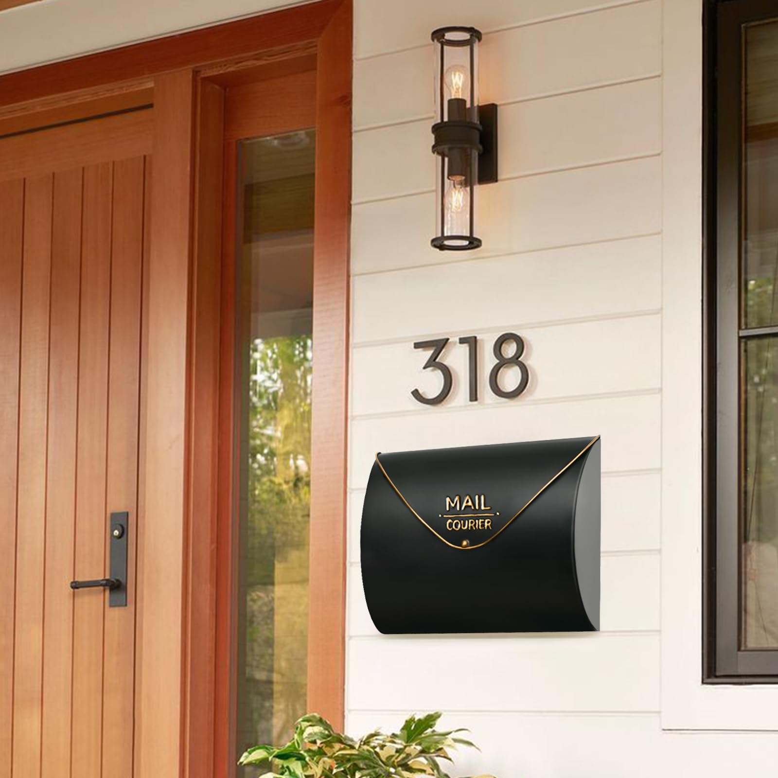 ZSHAWN front-porch accessory helps keep mail dry during rainstorms.