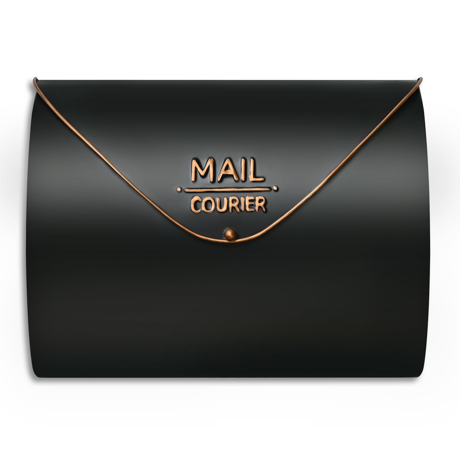 ZSHAWN rust-resistant metal mailbox guards letters and magazines from rain and snow.