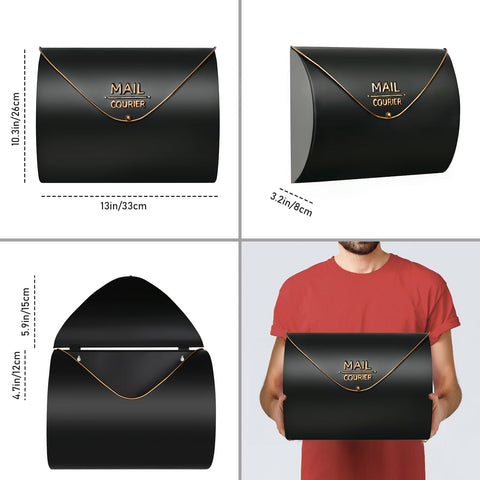 ZSHAWN 13x3.24x10.3-inch capacity stores mail, magazines, and small parcels.