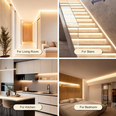 ZSLAIFU adhesive-backed-led-strip installs quickly on multiple surfaces.