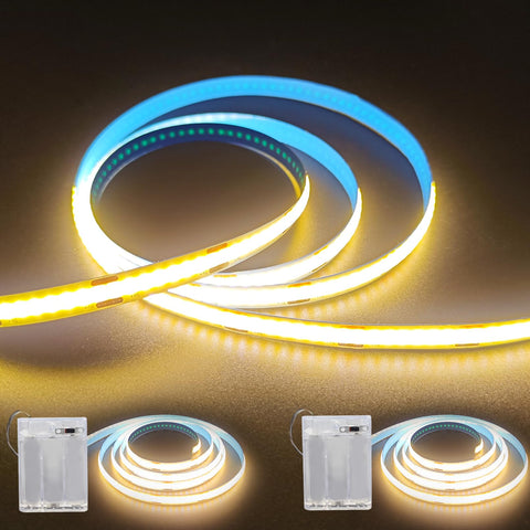 ZSLAIFU battery-led-strip-lights-2pack provides cordless space lighting for shelves and cabinets.