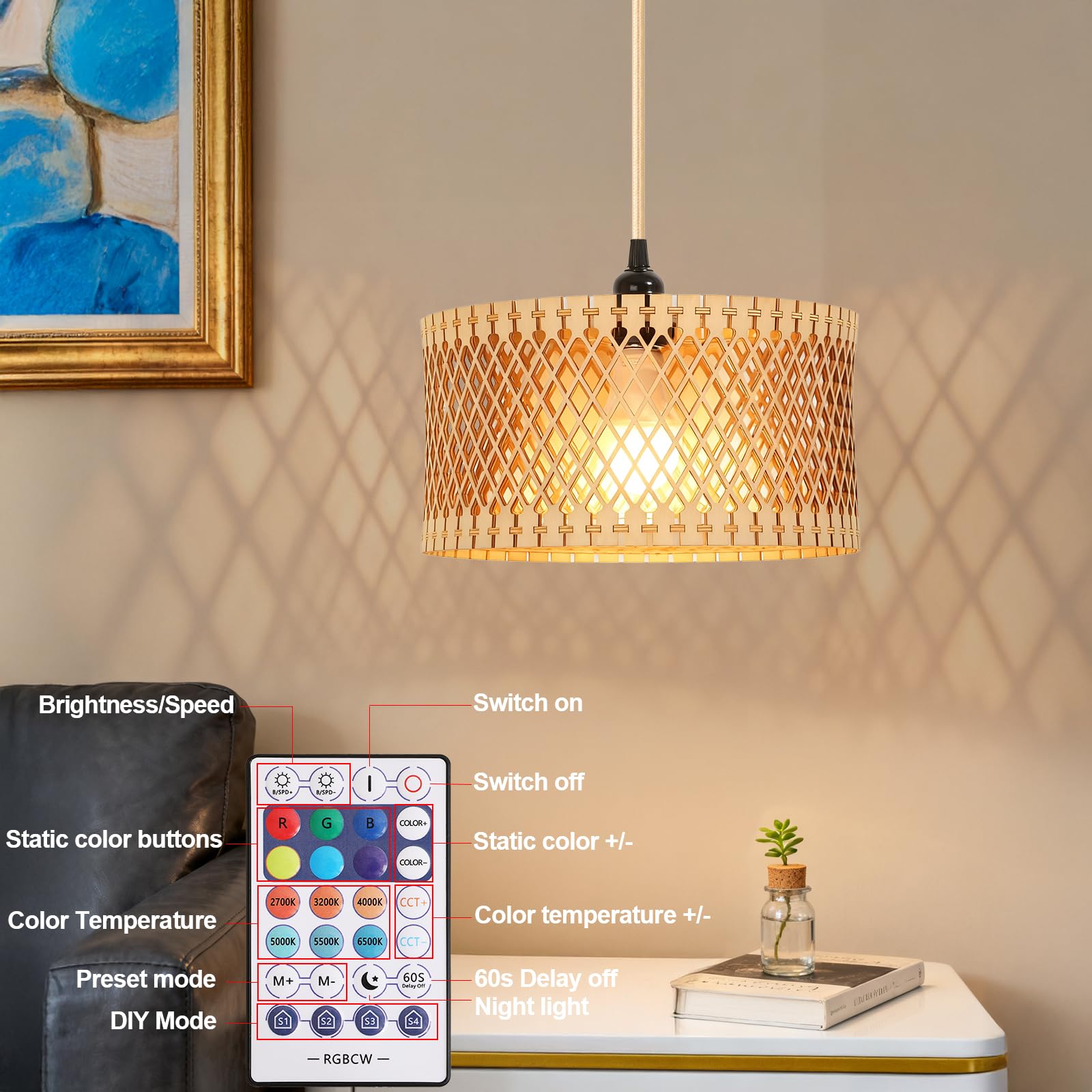 ZSLAIFU smart bulb enables color and white temperature customization.
