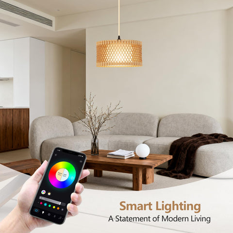 ZSLAIFU pendant lamp adds ambient glow to dining areas.