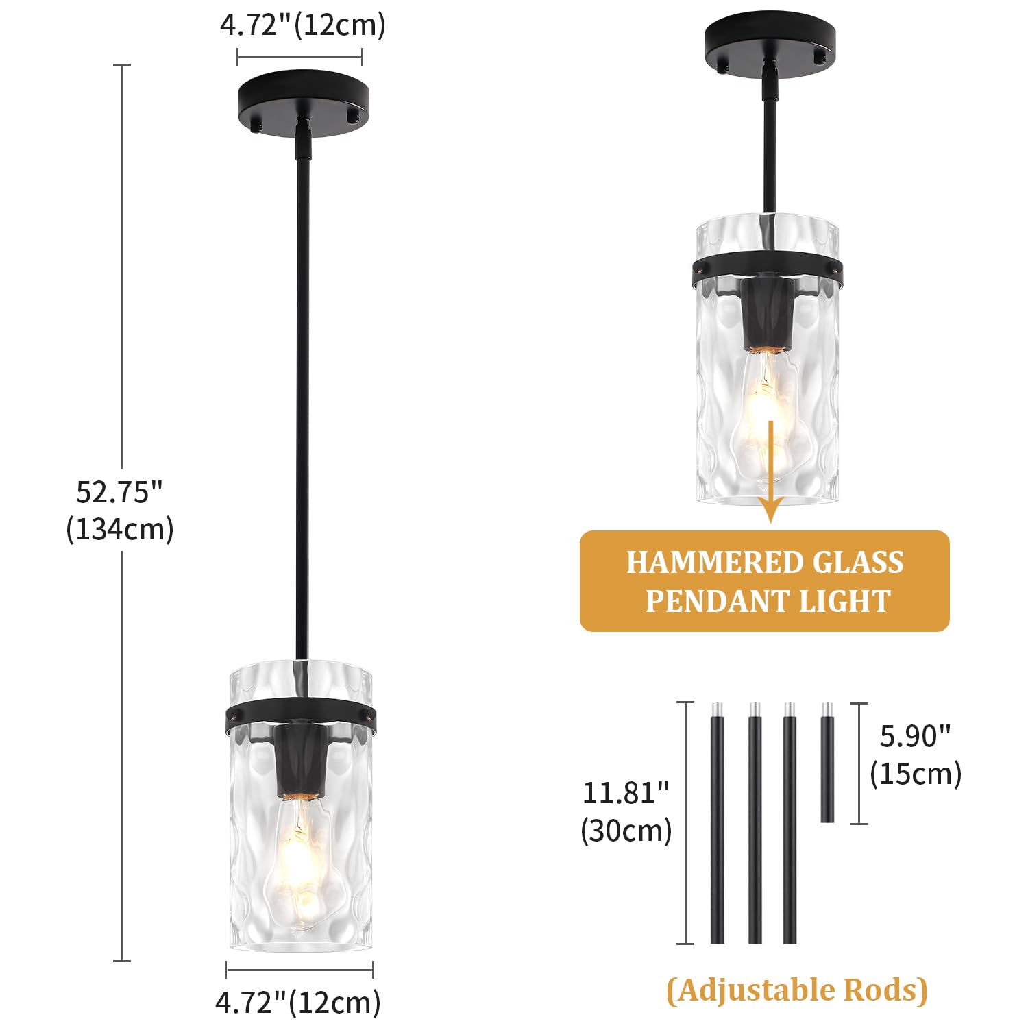 ZSMIHDOH dimmable kitchen-island light for bright tasks and ambient evenings