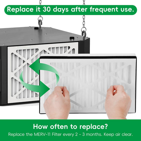 ZSUCC MERV11 filter in a dusty workspace boosts air cleanliness.