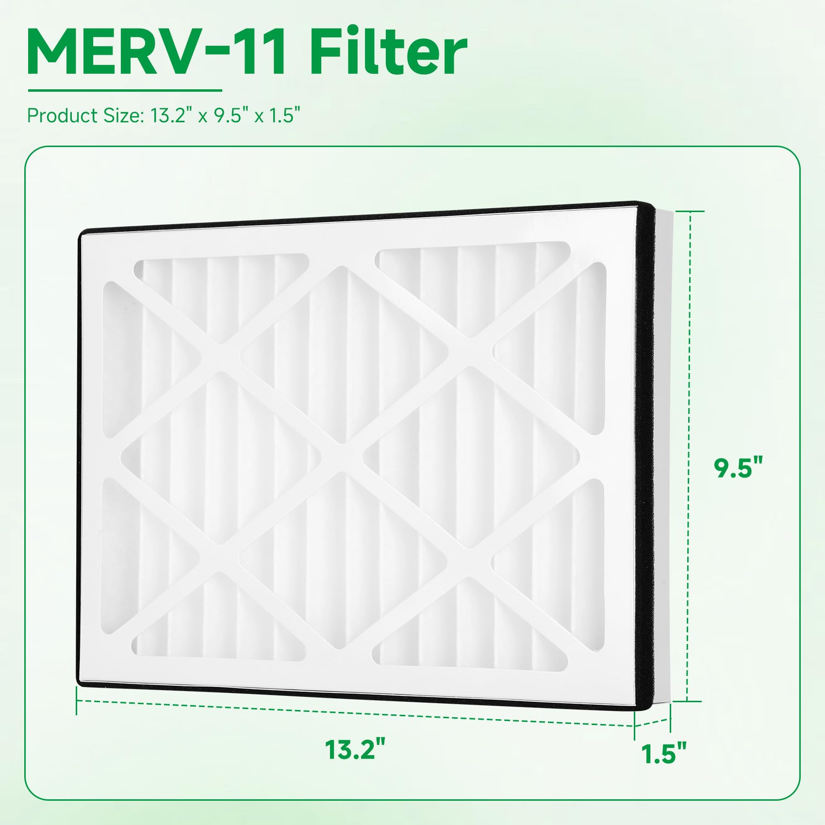 ZSUCC MERV11 four-pack back view designed for quick replacement.