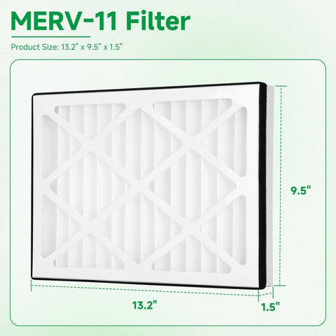 ZSUCC MERV11 four-pack back view designed for quick replacement.
