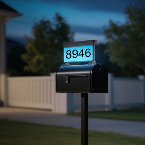 ZSYIQIXI 1300mAh battery-powered address sign runs long on a single charge.
