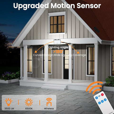 ZSYIQIXI 3-mode outdoor light switches between off, dim, and bright.