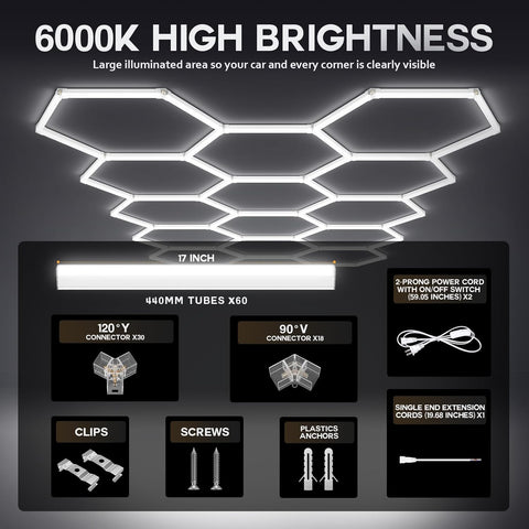 ZTANHOUSE 58Lights easy installation with ceiling screws or grid mounting