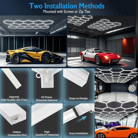 ZTANHOUSE hexagon layout possibilities for creative lighting art