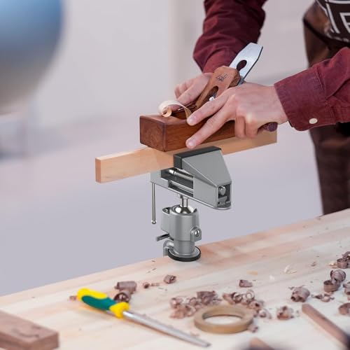 ZTUKOMN 2-in-1 table vise with drill grinder holder for versatile setups