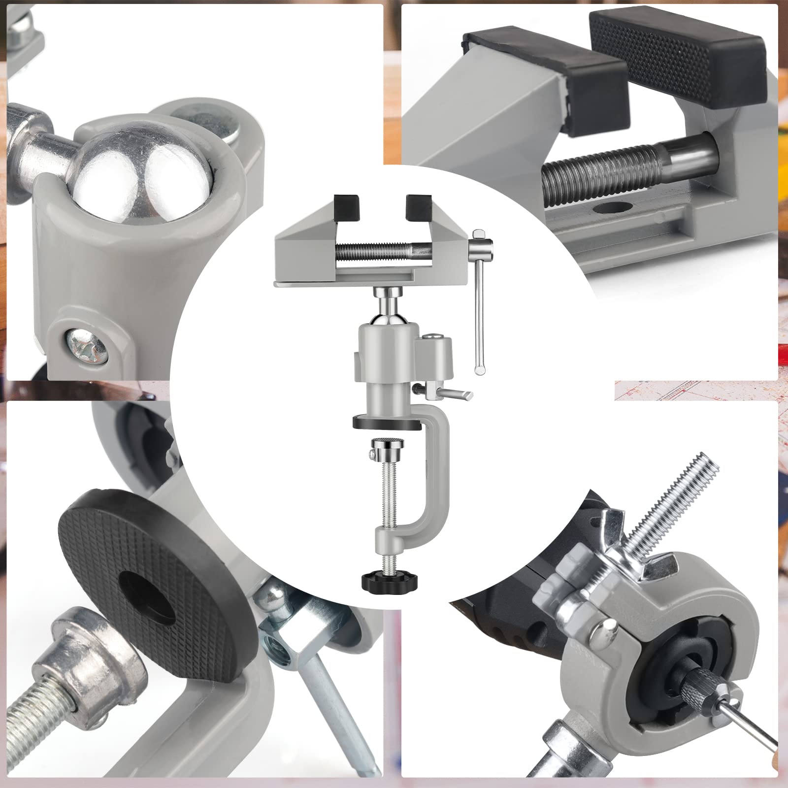 ZTUKOMN portable 2 lb vise keeps setups stable