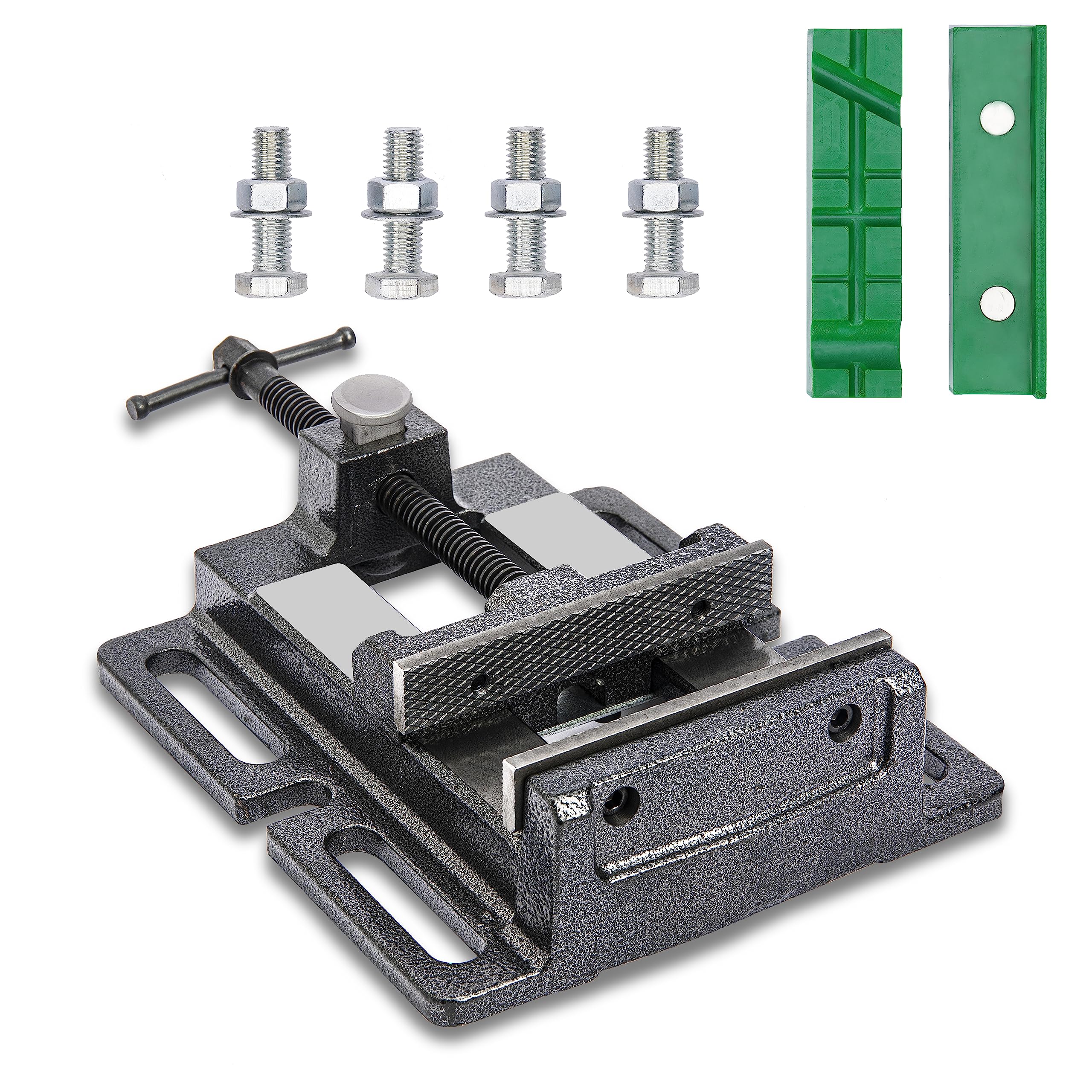 ZTUKOMN drill press vise 4-inch opening for secure drilling tasks.