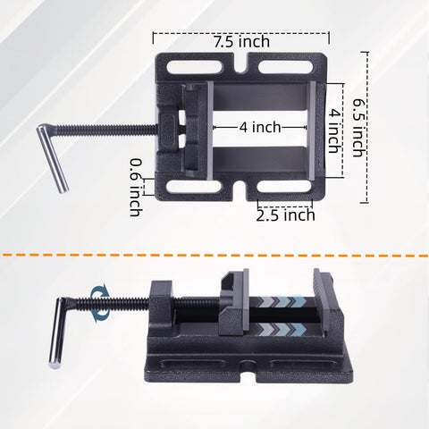 ZTUKOMN vise with soft jaws prevents scratches on delicate parts.