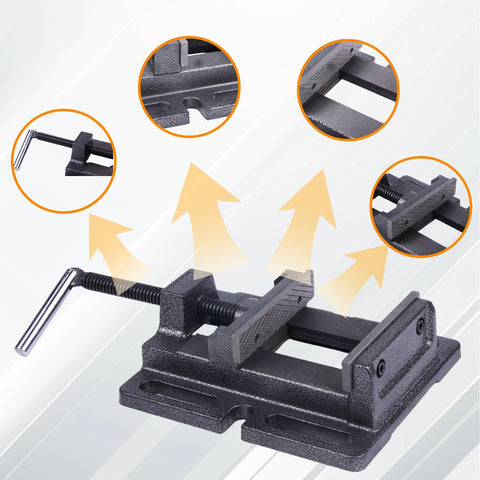 ZTUKOMN steel-bodied drill press vise for durable holding.