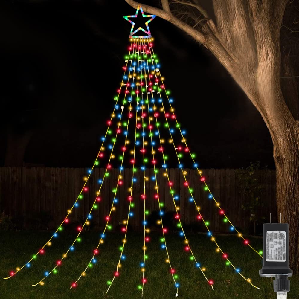 ZTX Christmas outdoor tree light with eight modes for versatile festive displays.