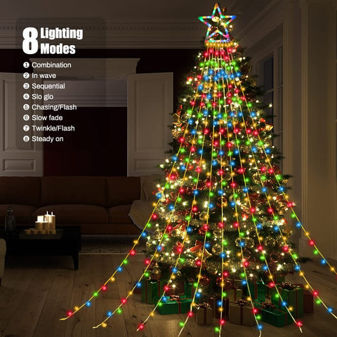 ZTX IP44 waterproof star light string ready for outdoor decoration.