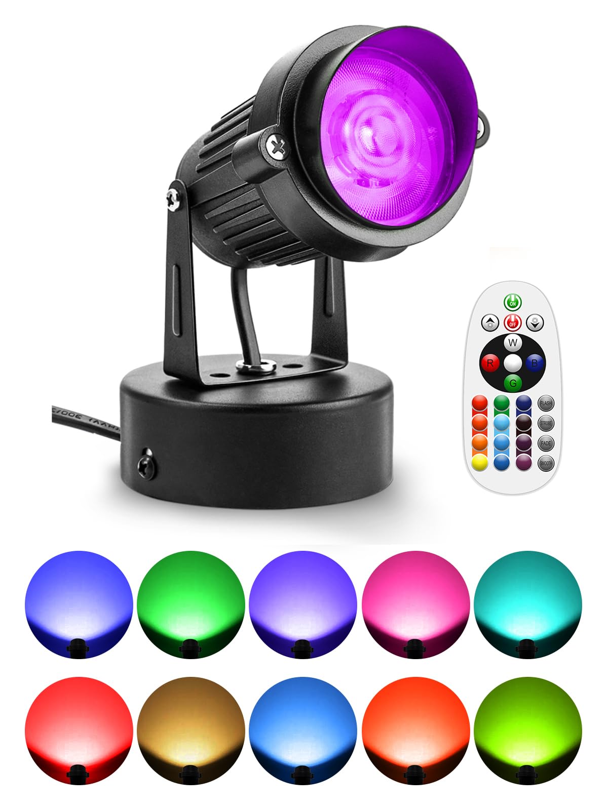 ZUCKEO 10W LED spot light color-changing mode for versatile indoor ambience