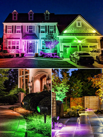 ZUCKEO color and brightness modes enhance holiday and garden ambiance.