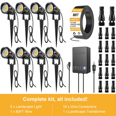 ZUCKEO IP66 outdoor lights designed for year-round weather resistance.