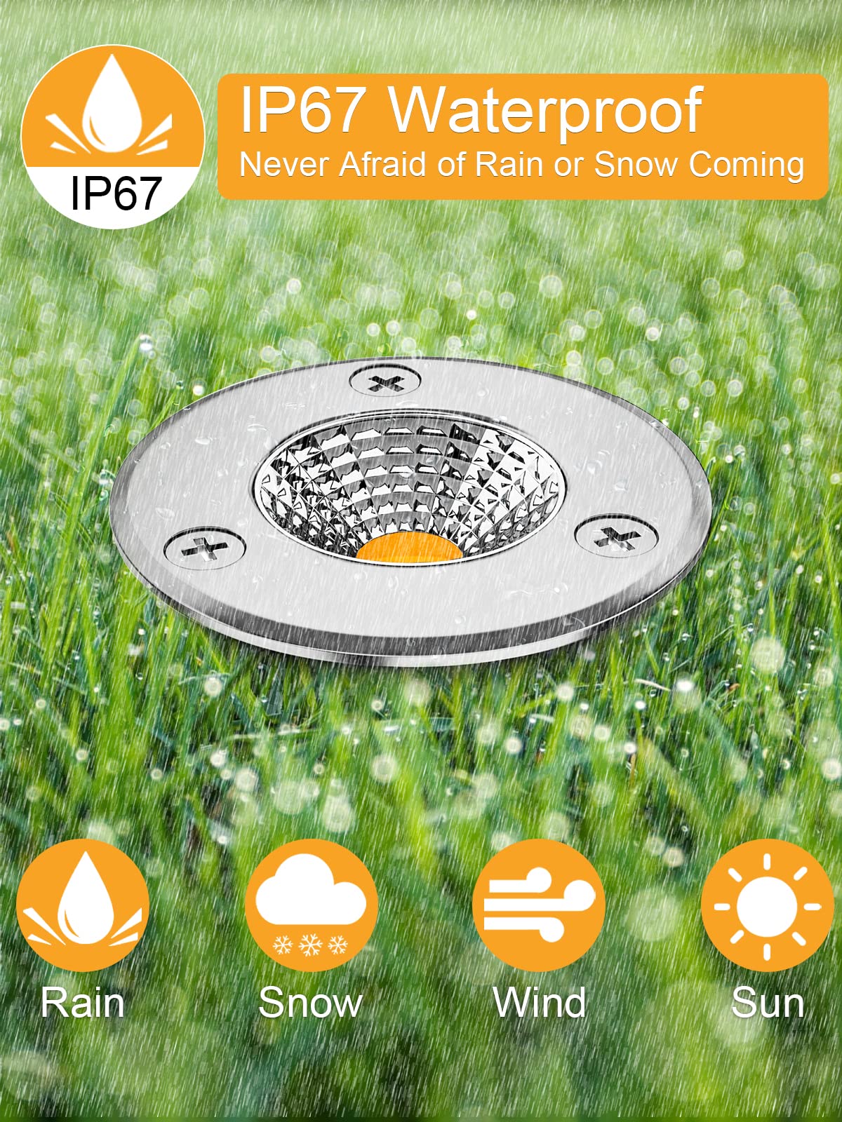 Zuckeo IP67 outdoor deck light designed for waterproof garden pathways