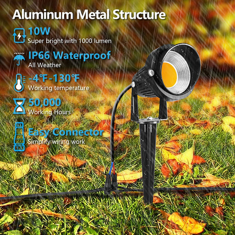 ZUCKEO adjustable head landscape light for versatile lighting along borders.