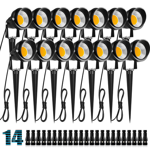 ZUCKEO landscape light with connector set for quick installation along pathways.