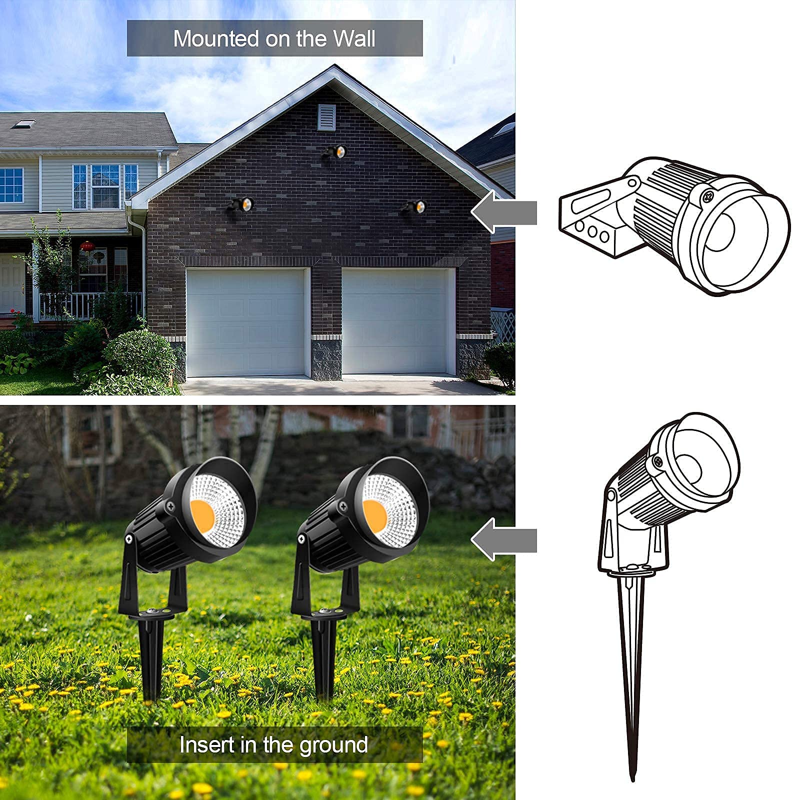 ZUCKEO yard-path illumination guides steps safely at night.