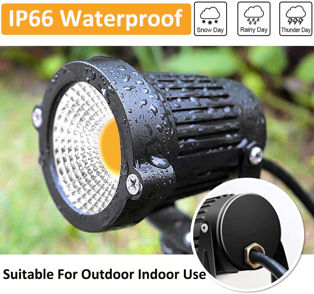 ZUCKEO landscape lights 8-pack side view guides garden pathways.