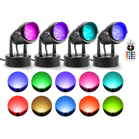 ZUCKEO LED spot lights 4-pack front view for ambient uplighting.