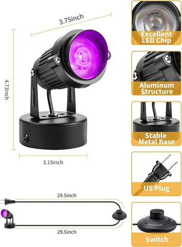 ZUCKEO LED spot lights easy install base included.