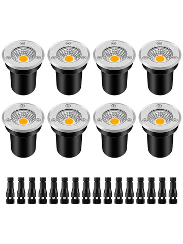 Zuckeo low-voltage buried well light in warm white for durable outdoor illumination