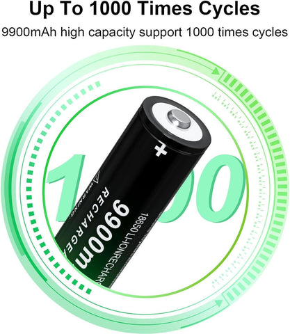 Zuein 18650 9900mAh in flashlight use provides consistent output