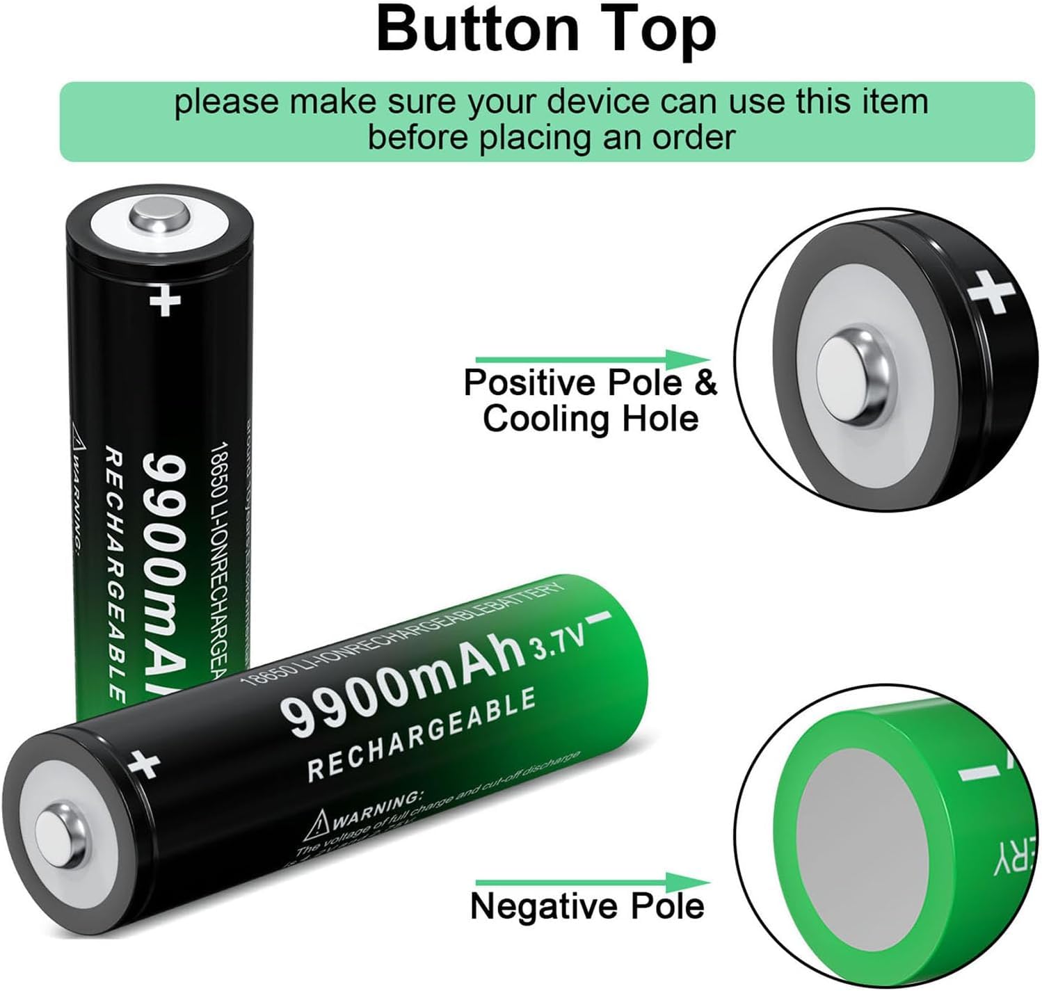 Zuein 18650 9900mAh for headlamp use ensures stable performance