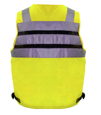 ZUJA safety vest front pocket layout keeps tools within easy reach.