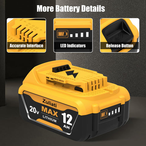 LED indicator on Zuliati DCB206 battery for status check