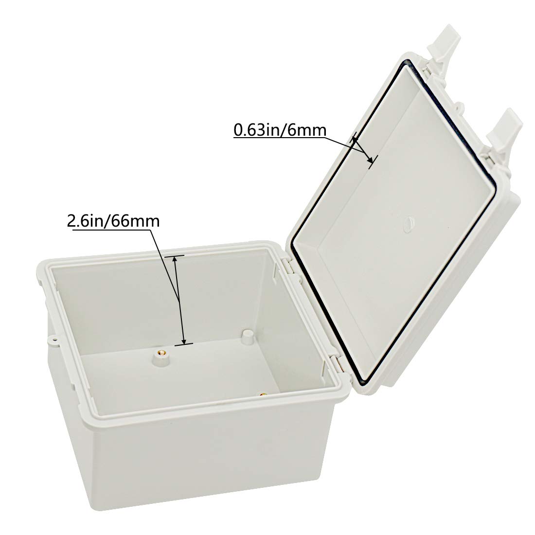 Zulkit 150 mm square ABS box fits compact outdoor spaces.