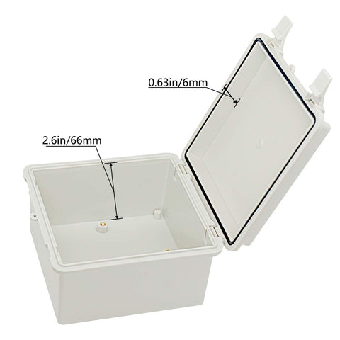 Zulkit 150 mm square ABS box fits compact outdoor spaces.