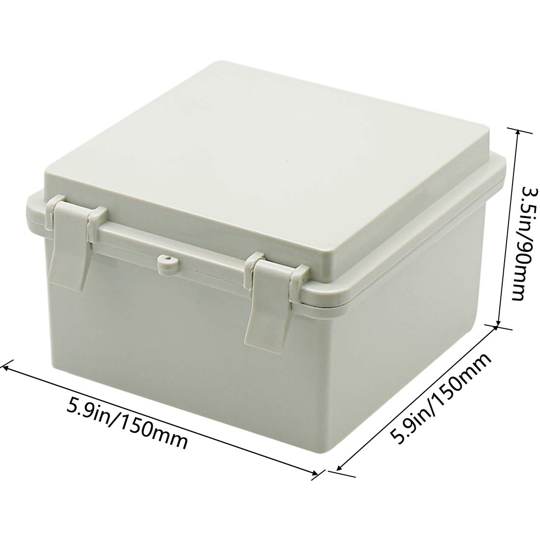 Zulkit junction box hinged lid for easy access during maintenance.