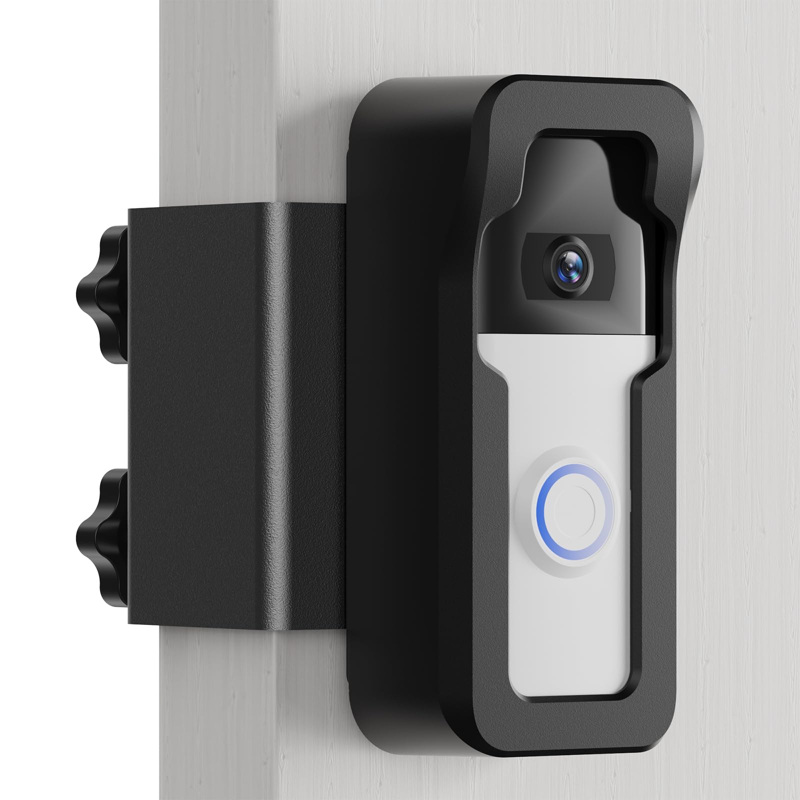 ZUMIMALL anti-theft doorbell mount on a front door with secure fit.