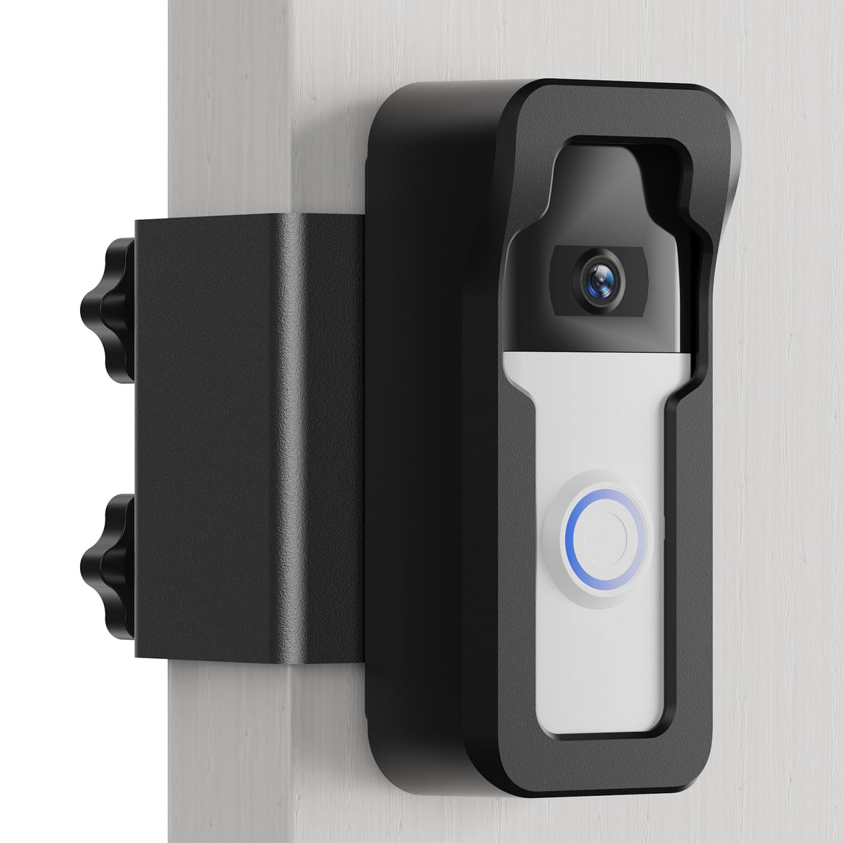 ZUMIMALL anti-theft doorbell mount on a front door with secure fit.