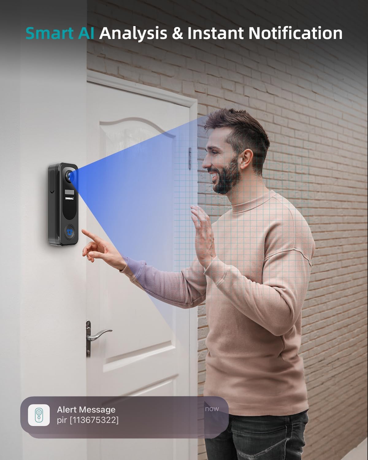 ZUMIMALL doorbell chime device for instant audible alerts.