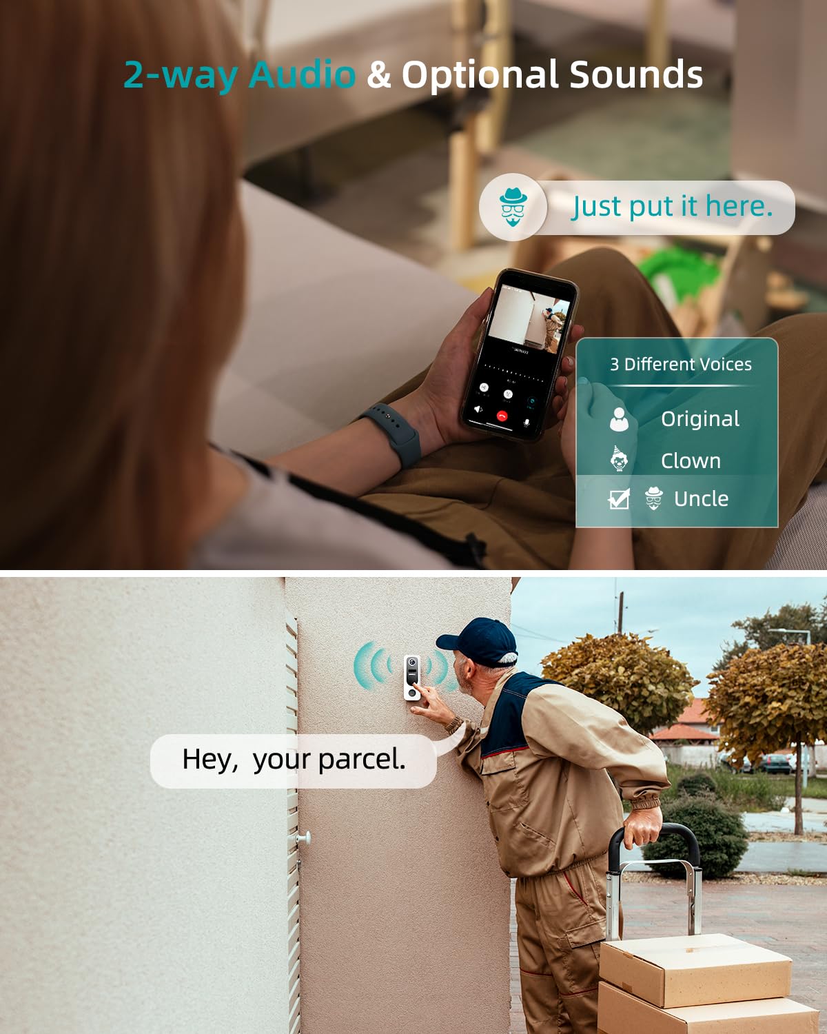 ZUMIMALL doorbell night vision for low-light monitoring