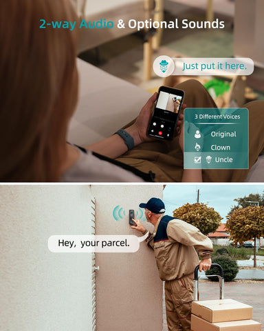 ZUMIMALL two-way audio enables real-time conversations at your door.