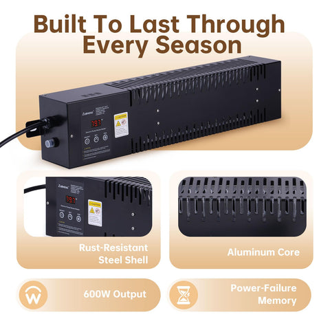 Zuomeng heater shows aluminum fins and airflow-enhancing design.