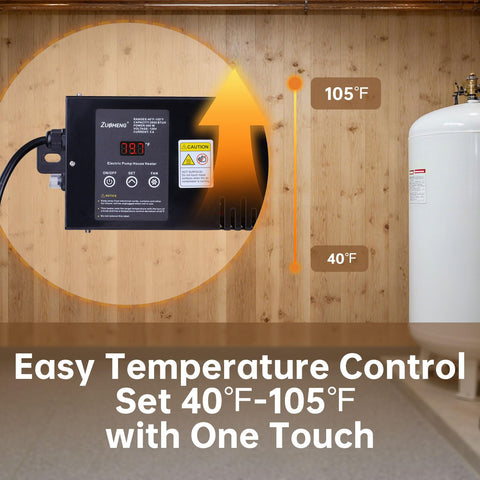 Zuomeng unit in a pump house circulates warm air around equipment.